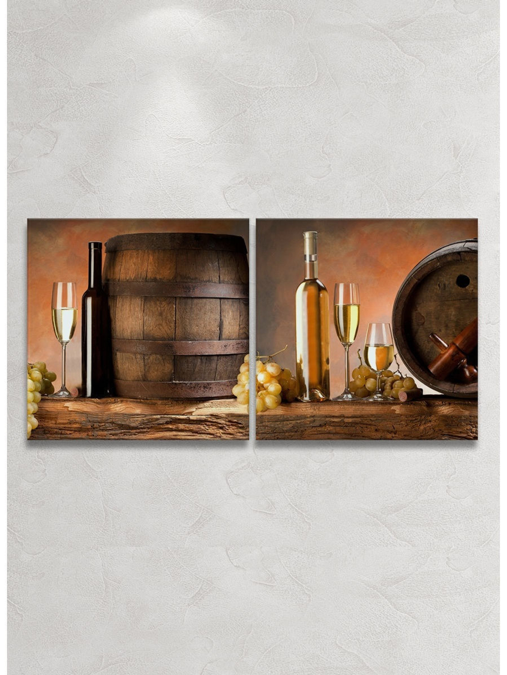 Картина на стекле/ Картина на стену Изысканное вино, 28х28см Декор для дома, подарок
