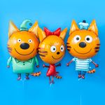 Шар (36"/91 см) Фигура, Три Кота, Коржик 1 шт.