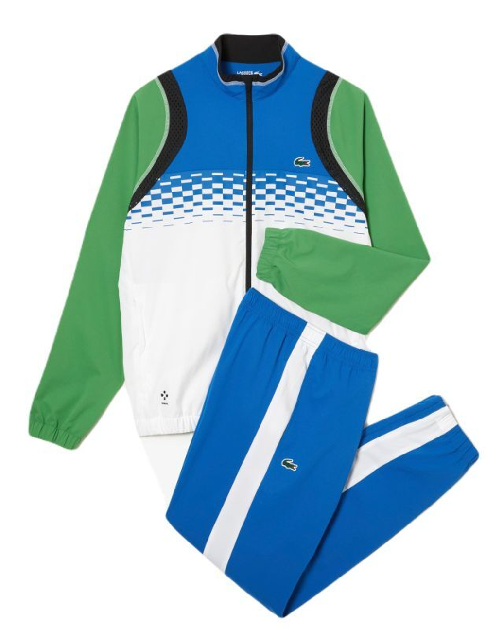 Мужской теннисный костюм Lacoste Tennis x Daniil Medvedev Jogger Set - green/blue