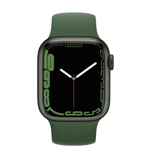 Умные часы Apple Watch Series 7 41mm Aluminium with Solo Loop, зеленый клевер (размер 5)