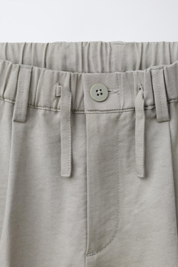 ZARA БРЮКИ СВОБОДНОГО КРОЯ С ЗАЩИПАМИ, СЕРЫЙ/КОРИЧНЕВЫЙ