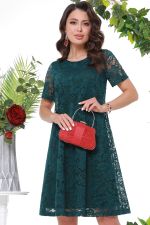Темно-зеленое кружевное платье DStrend (Акция)