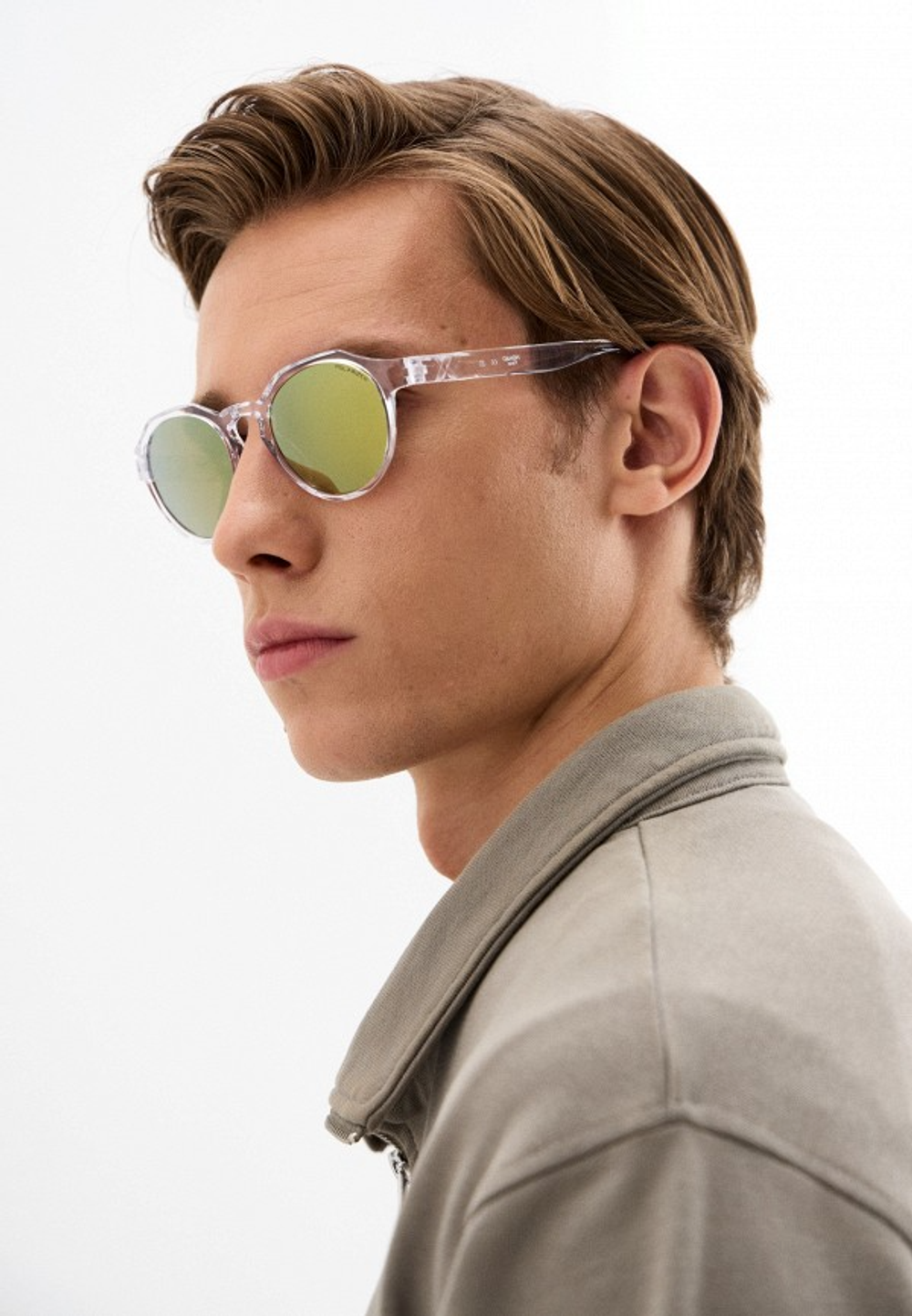 Спортивные очки HILX Feral Shiny Crystal / Gold Mirror Polarized Lens