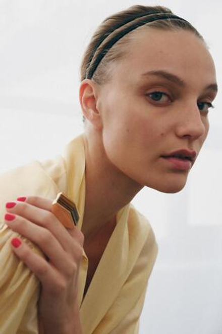 ZARA МАКСИ-КОЛЬЦО С ГЕОМЕТРИЧЕСКИМ КАМНЕМ, ЗОЛОТИСТЫЙ