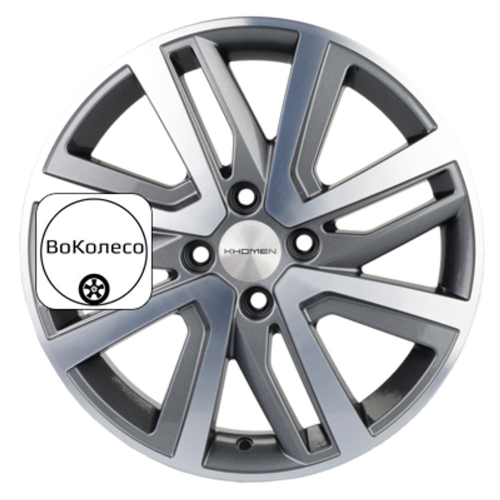6x16/4x100 ET37 D60,1 KHW1609 (Stepway) Gray-FP Khomen Wheels