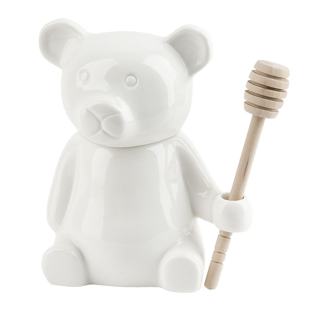 Медовница с ложкой " " 13*9*15см. v=250мл. (подарочная упаковка)