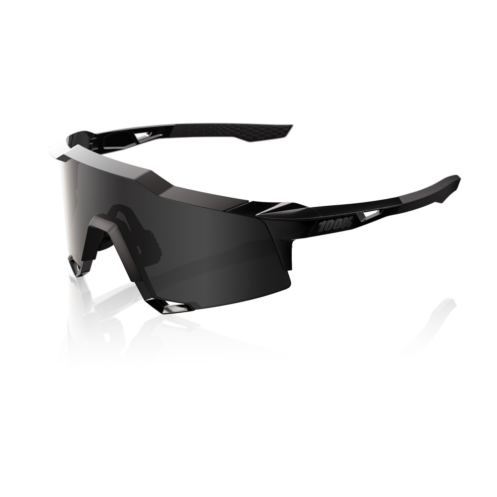 Спортивные очки 100% SPEEDCRAFT Matte Black Gloss Black - Black Mirror Lens
