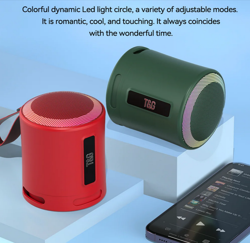 Беспроводная колонка TG-373 (7W/TF/FM) RGB Light