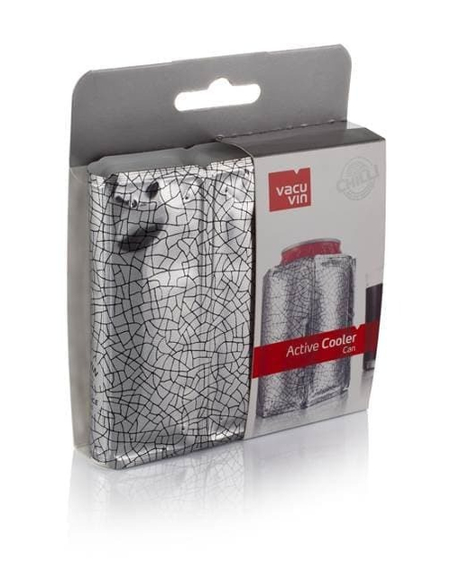 Набор охладительная рубашка VacuVin Rapid Ice для банок емкостью 0,33 л, серебро, 2 шт.
