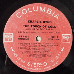 Винтажная виниловая пластинка LP The Touch Of Gold Charlie Byrd Plays Todays Great Hits (USA 1966)