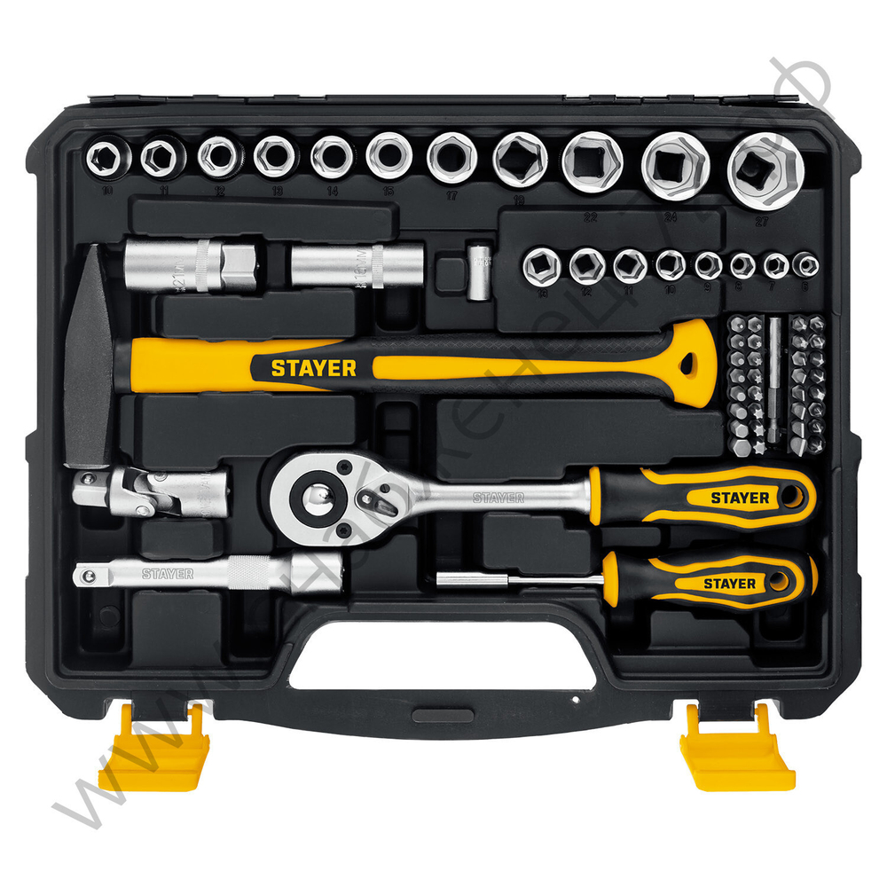 STAYER UNIVERSAL 83, 83 предм., (1/2″+ 1/4″), универсальный набор инструмента, Professional (27710-H83)