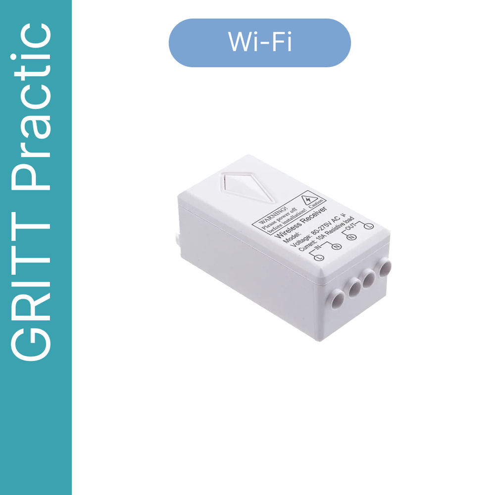Реле GRITT Practic 1 линия 220В/1000Вт с управлением по WiFi, A180001RWF