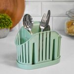 Сушилка для столовых приборов 3-х секционная, цвет фисташковый