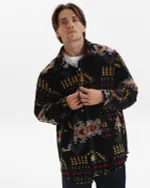 Рубашка Kefirmaykifer оверсайз Этно черная