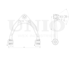 Рычаг подвески поперечный передний верхний UNIO SSP-40071