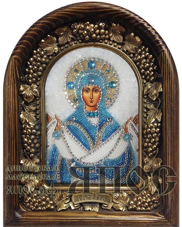 Икона Покров Пресвятой Богородицы бисер