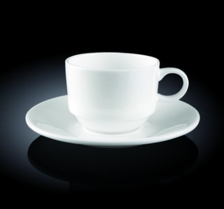 Кофейная пара 140 мл. штабелир. Wilmax (блюдце 996099) /6/48/