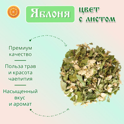 Яблоня цвет / цвет с листом.