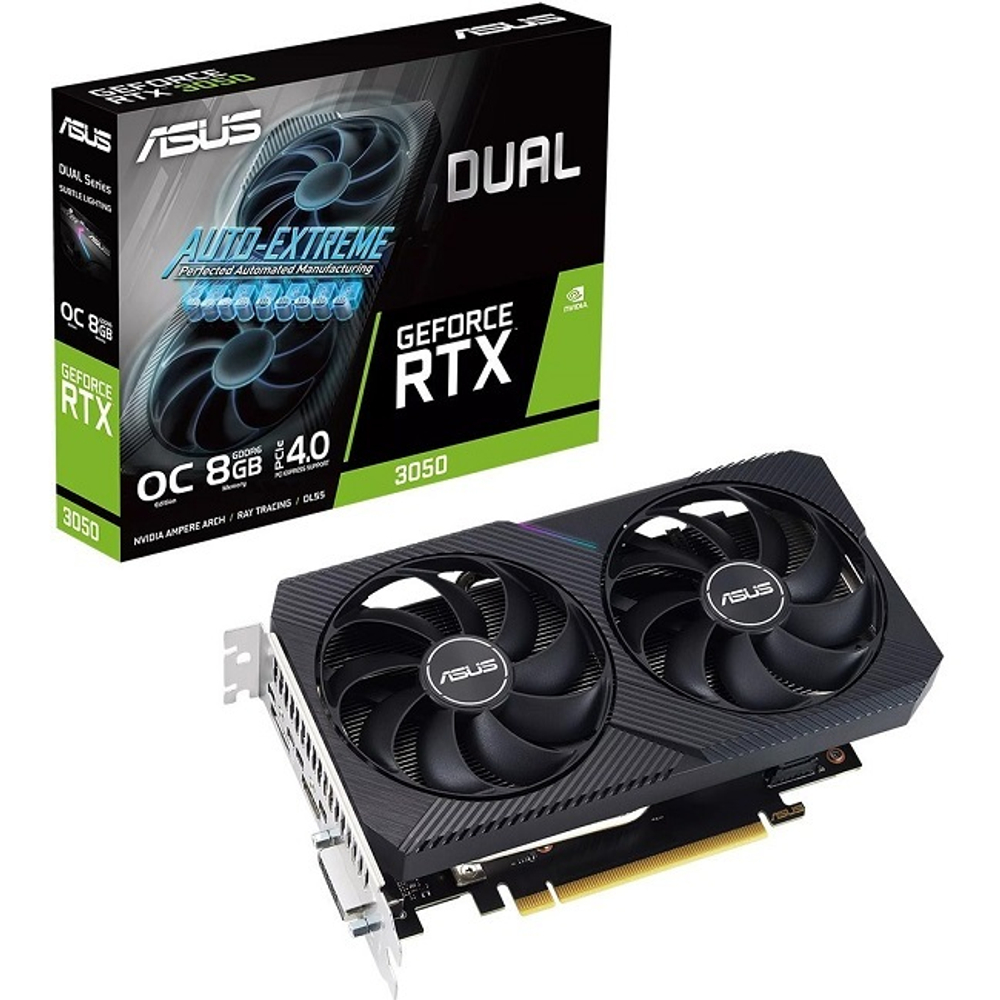 Видеокарта ASUS GeForce RTX 3050 DUAL OC Edition 8GB (DUAL-RTX3050-O8G-V2)