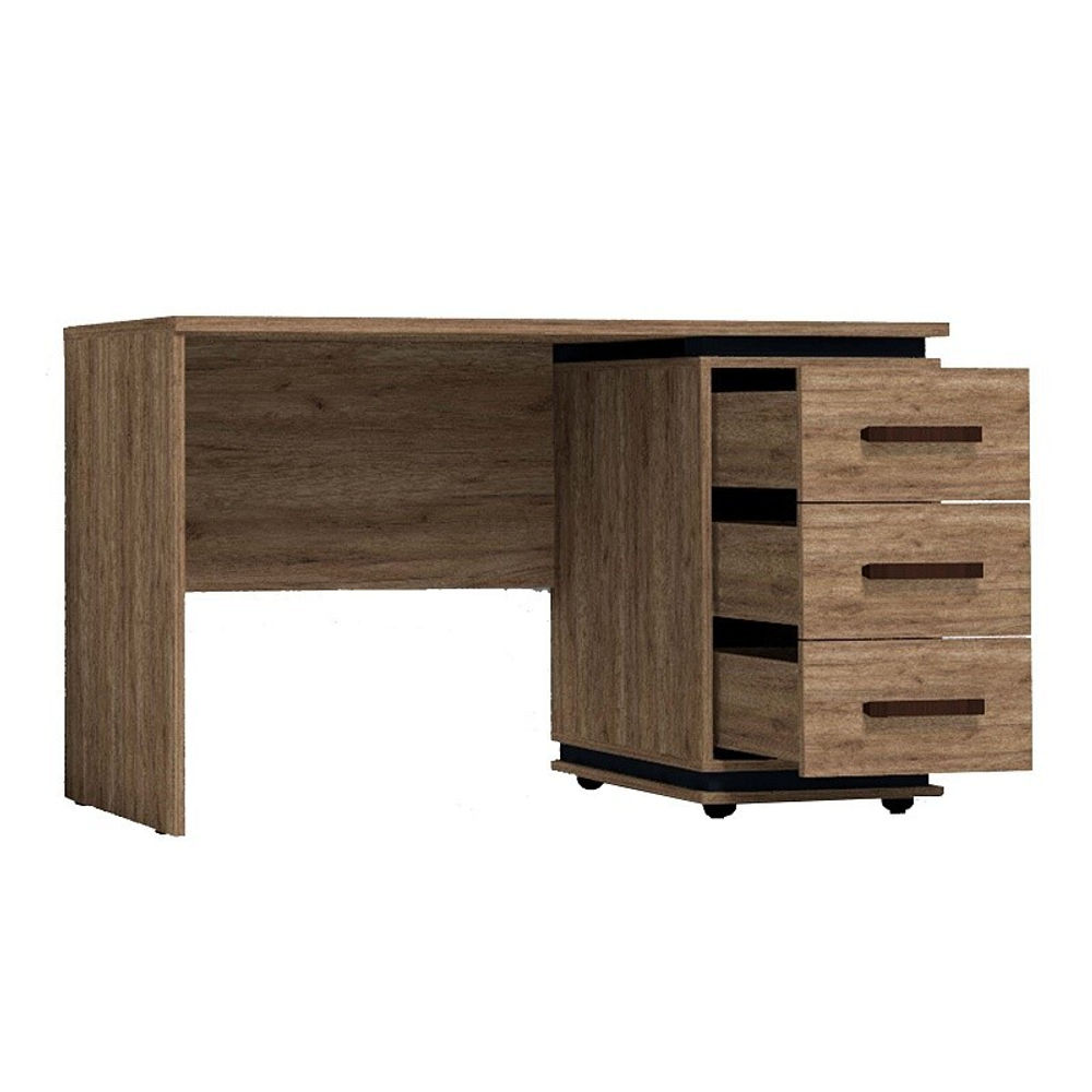 Стол письменный Nature 84, дуб табачный крафт/черный