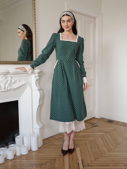 Платье длинное кружевное