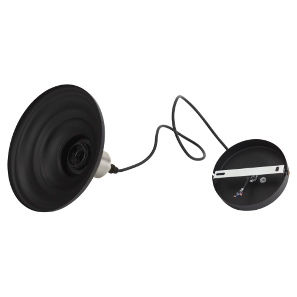 Светильник подвесной ЭРА PL4 BK/BN под лампу E27 высота плафона 80мм подвеса 800мм черный/темный никель | Подвесы в стиле LOFT