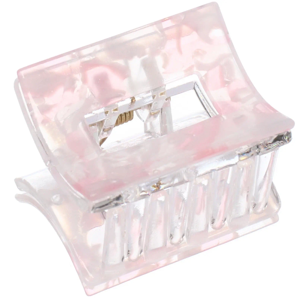 Заколка - краб для волос «AKS-EMPIRE», квадрат, цвет микс 6 цветов, 3,6*2,7см