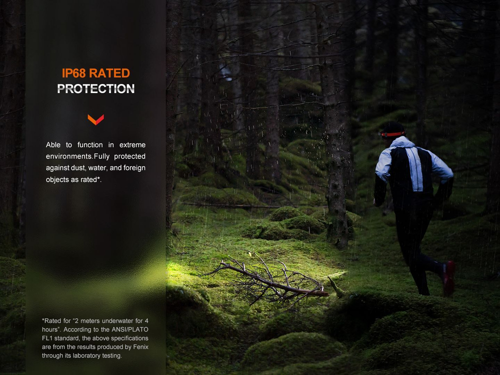 Налобный фонарь Fenix HM62-T черный (белый и красный свет) аккумуляторный, Type-C, магниевый сплав (