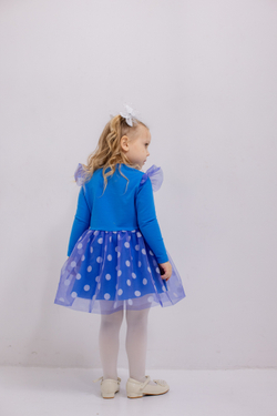 Платье для девочки, модель №2, рост 92 см, синее