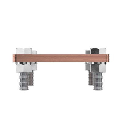 Соединитель полоса - полоса, 80х70 мм, медь