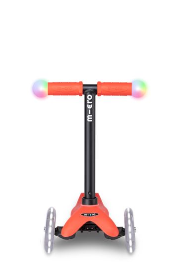 Самокат Micro Mini2Grow Deluxe Magic LED красный