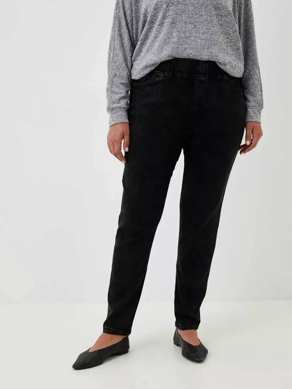 Джеггинсы утепленные больших размеров