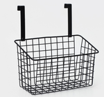 Корзина подвесная на шкаф или дверцу Доляна, 26×13.5×17 см, чёрная
