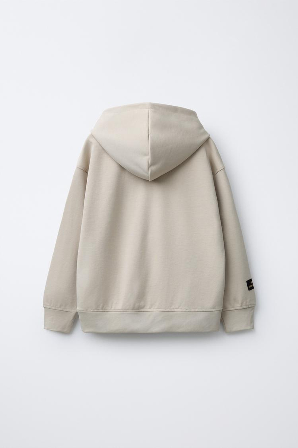 ZARA ХУДИ В СТИЛЕ ПРЕППИ ИЗ ТКАНИ ИНТЕРЛОК, ЭКРЮ