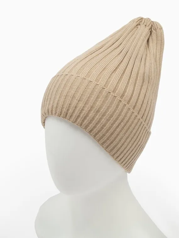 Шапка женская зимняя, цвет какао, размер 52-56