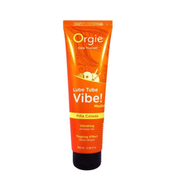 Гель-лубрикант с эффектом вибрации Lube Tube Vibe Medium Pina Colada - 100 мл.