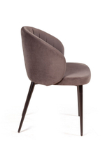 Стул Mont Blanc, бархат антрацит 14 / черный конус