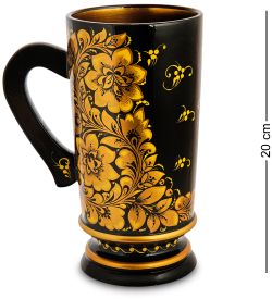 Народные промыслы ХЛ-034/3 Кружка «Трапезная» 200х100 (Хохлома)