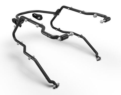 Рейлинги (крепление) для кофров Royal Enfield, черные Long Haul Pannier Rails – Meteor 350, KXA00046