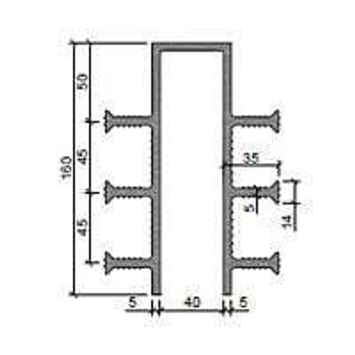 Гидроизоляционная шпонка ДЗ-160/40-6/35 ПВХ-П