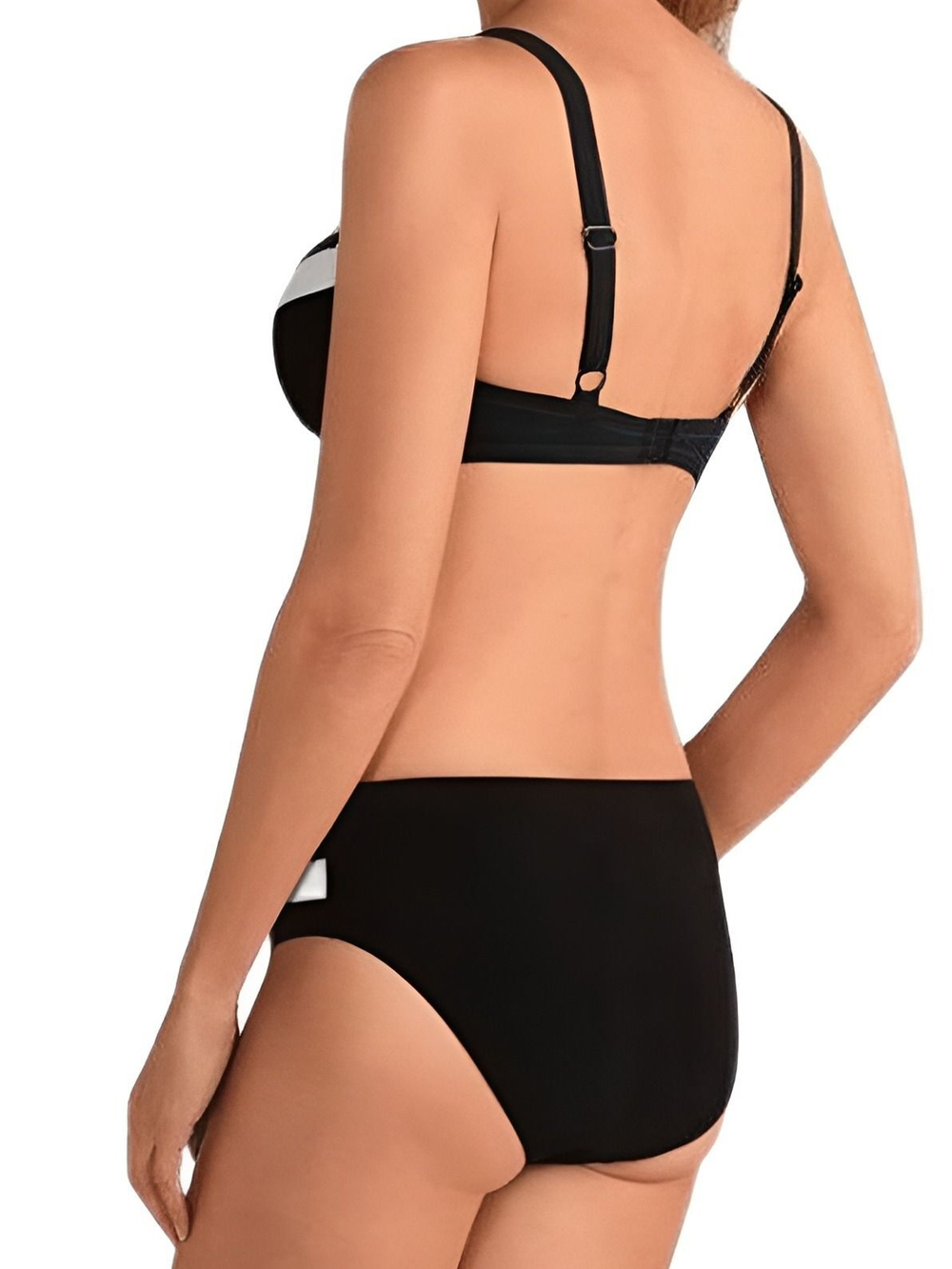 Купальник раздельный (лиф+трусы) после мастэктомии, черный 44-46 RU