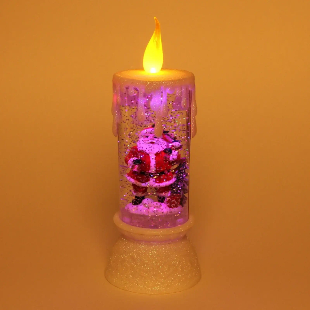 Сувенир с подсветкой «Зимняя свеча» 25*9,5 см