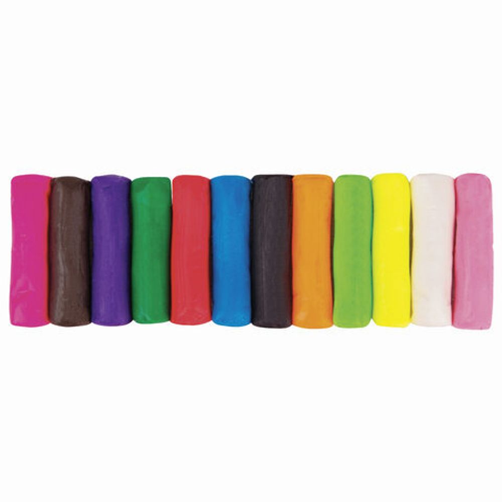 Пластилин на растительной основе (тесто для лепки) ПИФАГОР, 12 цветов, 360 г, пластиковое ведро, 104546