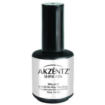 UV/LED SHINE-ON NO WIPE TOP GLOSS/Верхнее покрытие ультра-блеск 15ml/.5oz