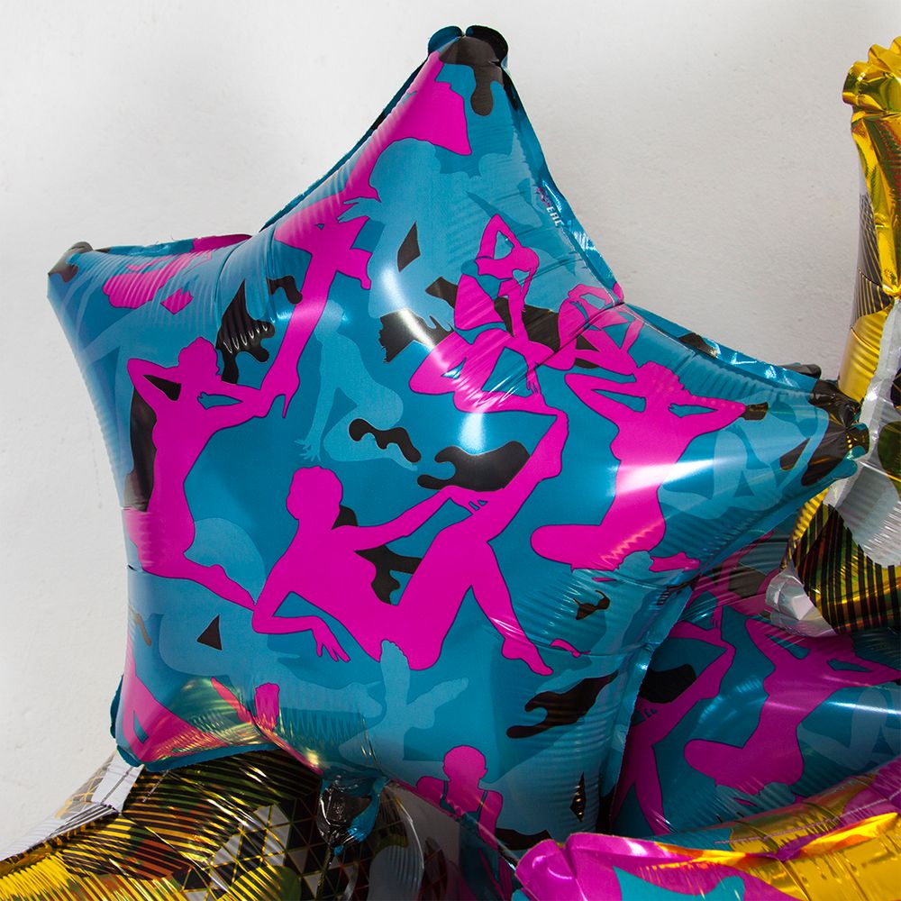 Шар (18"/46 см) Звезда, Камуфляж, Девушки 1 шт.