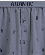 Мужские трусы боксеры Atlantic, набор из 2 шт., хлопок, черный + темно-серый, 2MBX-086