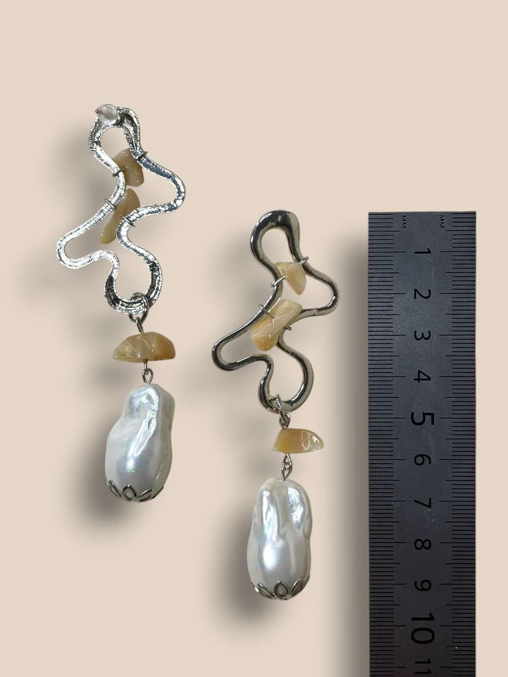 Серьги Морская история, Перламутр и Жемчуг