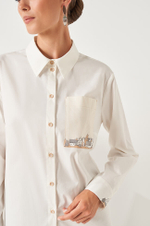 22832 Блузка женская (молочный)