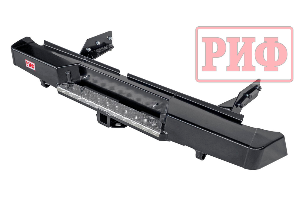 Бампер силовой задний Mitsubishi L200 2019+ с квадратом под фаркоп РИФ