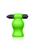 Люминесцентный мастурбатор с вибропулей сверху (Цвет: зеленый)